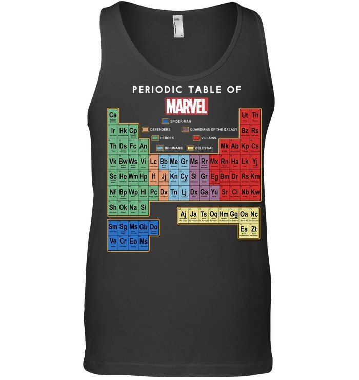 Marvel Ultimate Periodic Table Of Elements T-Shirt 16 Marvel Ultimate Periodic Table Of Elements Tanktop