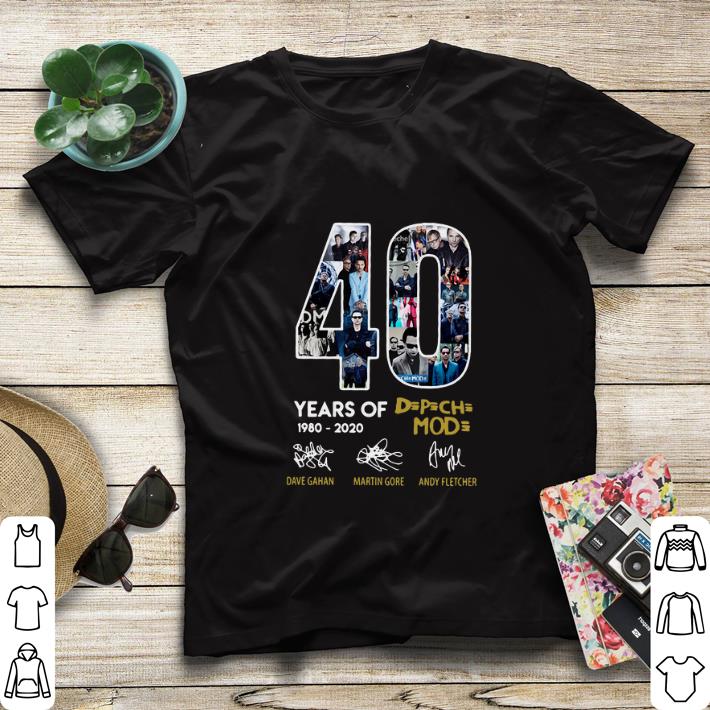 Awesome 40 years of 1980-2020 Depeche Mode signatures shirt 6 Awesome 40 years of 1980-2020 Depeche Mode signatures shirt