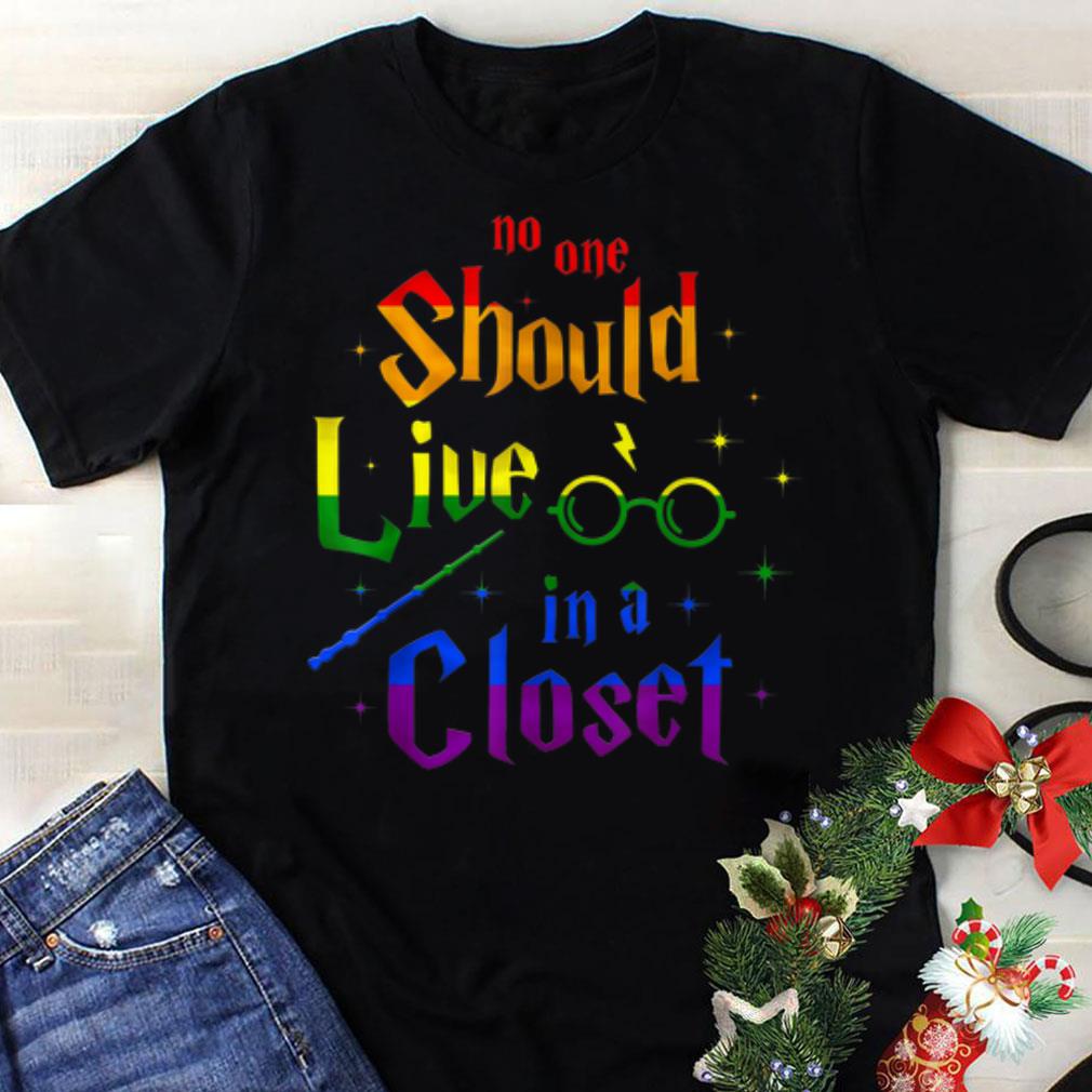 Awesome No One Should Live In A Closet Harry Potter shirt