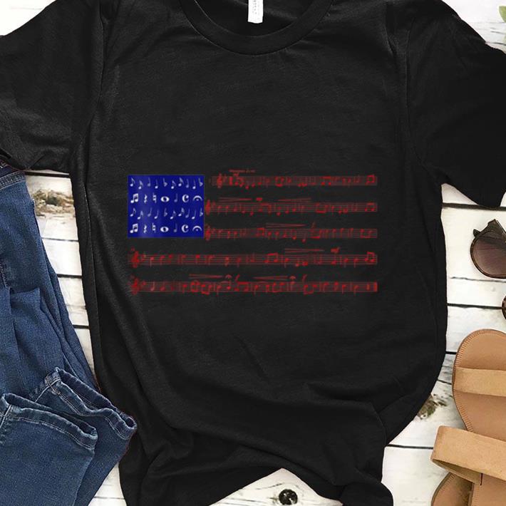 4th Of July Gift Independence Music Note America Flag shirt