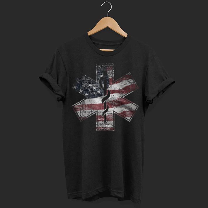 4th Of July Paramedic Ems Emt Usa American Flag Tee shirt