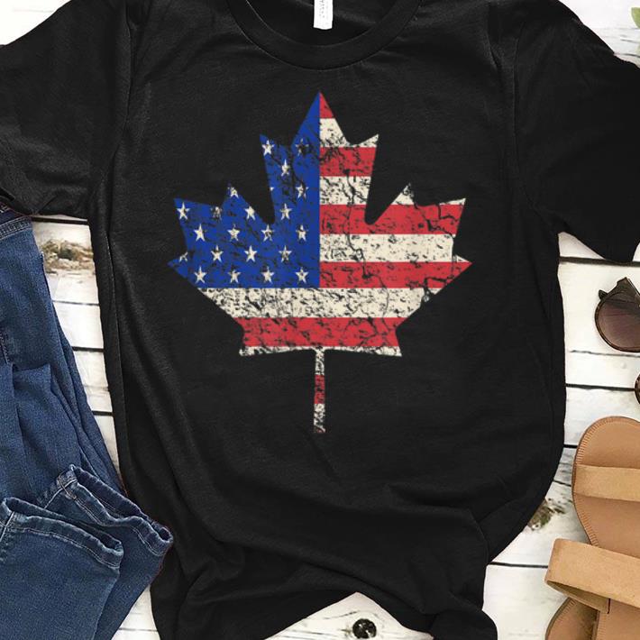 Canadian American Usa Canada Flag Combined sjirt