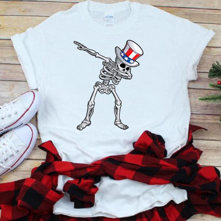 Dabbing Uncle Sam Skeleton 4th Of July Dab shirt
