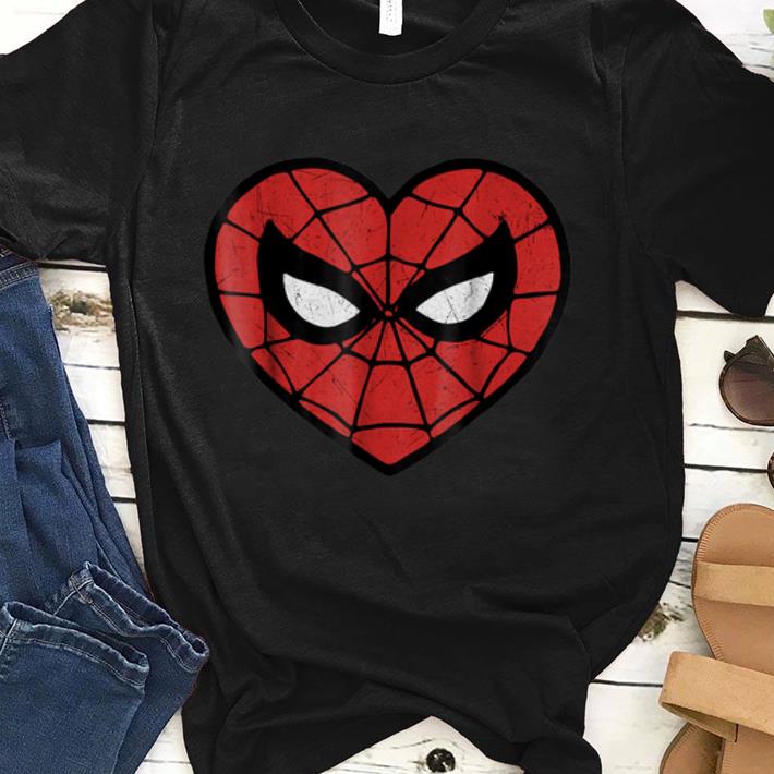 Marvel Spider-man Face Mask Valentine's Heart Logo sjirt