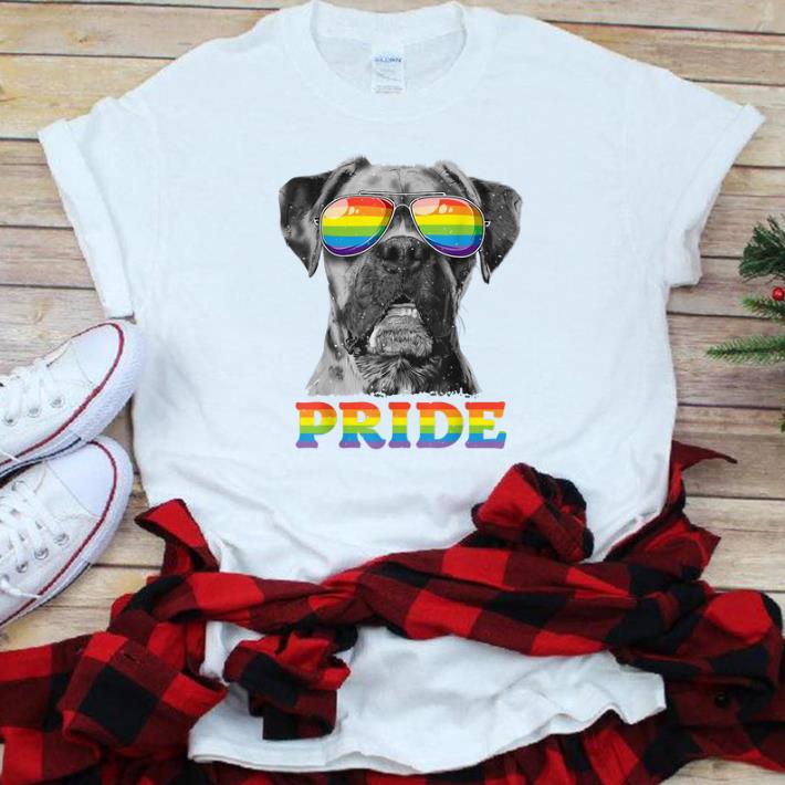 Nice Boxer Gay Pride Lgbt Rainbow Flag Sunglasses Funny Lgbtq Shirt