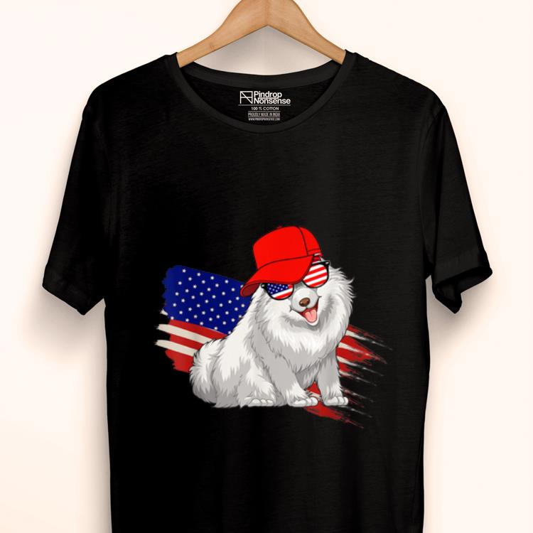 Original Samoyed American Flag Usa Patriotic 4th Of July Gifts Shirt