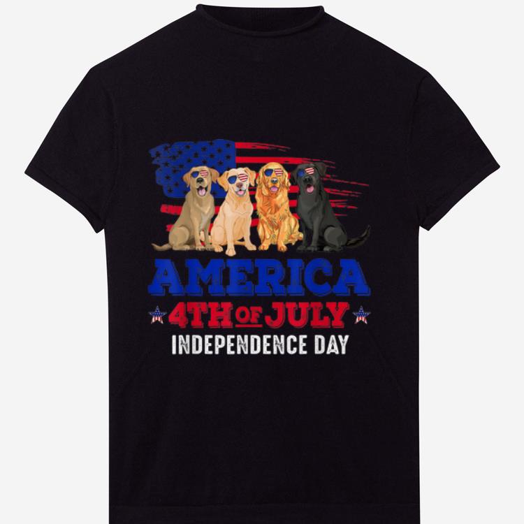 Premium 4th Of July Fun American Flag Labrador Dog Lover Gift shirt