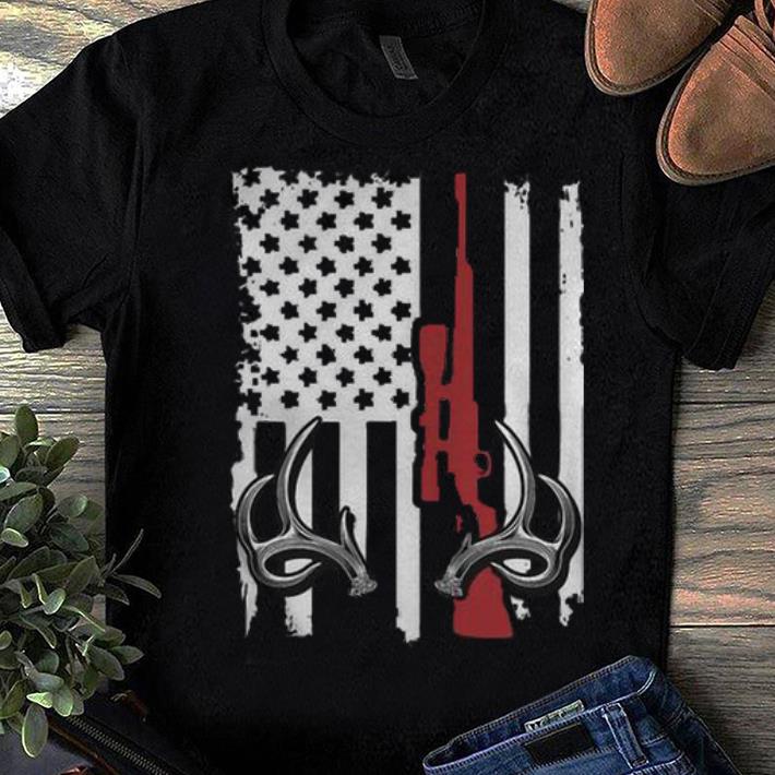 Premium Deer Hunter Ameircan Flag Shirt