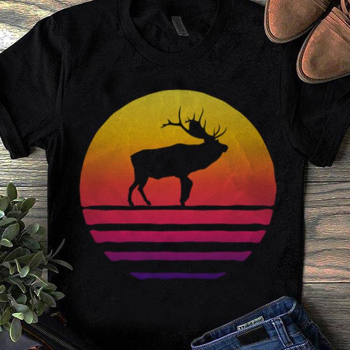 Premium Retro Vintage Sunset Bow Buck Deer Hunting Shirt