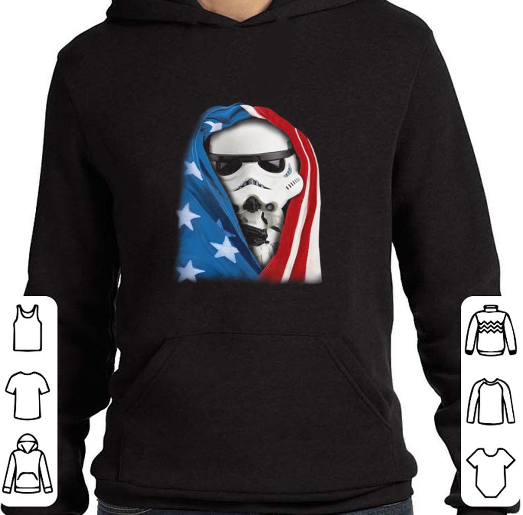 Premium Storm Trooper Star War wearing US flag shirt