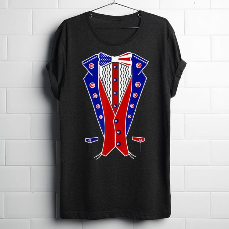 Pretty 4th Of July Us Flag Tuxedo Tux Vest Costume shirt
