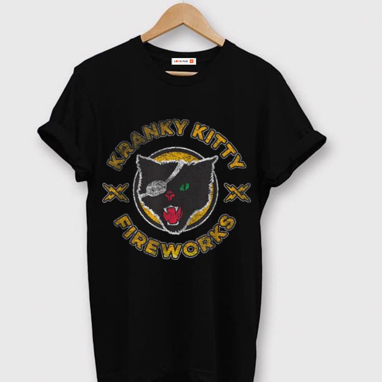 Pretty Kranky Kitty Fireworks Pirate Cat shirt