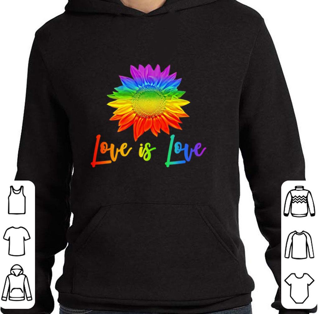 Top LGBT love is love sunflower shirt