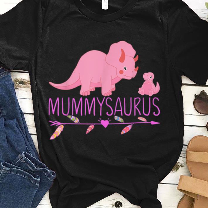 Official Mummysaurus Mama Saurus Mum Dino Pink Dinosaur shirt