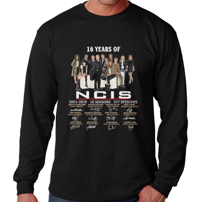 Top 16 years of NCIS 2003-2019 16 seasons signatures shirt