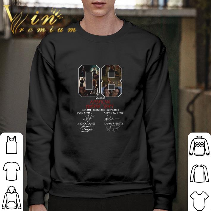 Awesome 08 years of American Horror Story 2011-2019 signatures shirt