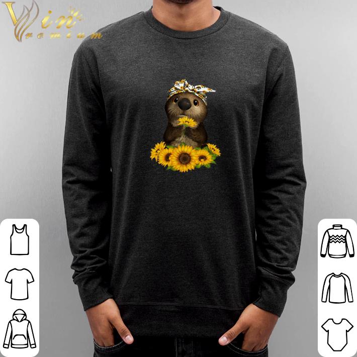 Awesome Otter sunflowers shirt