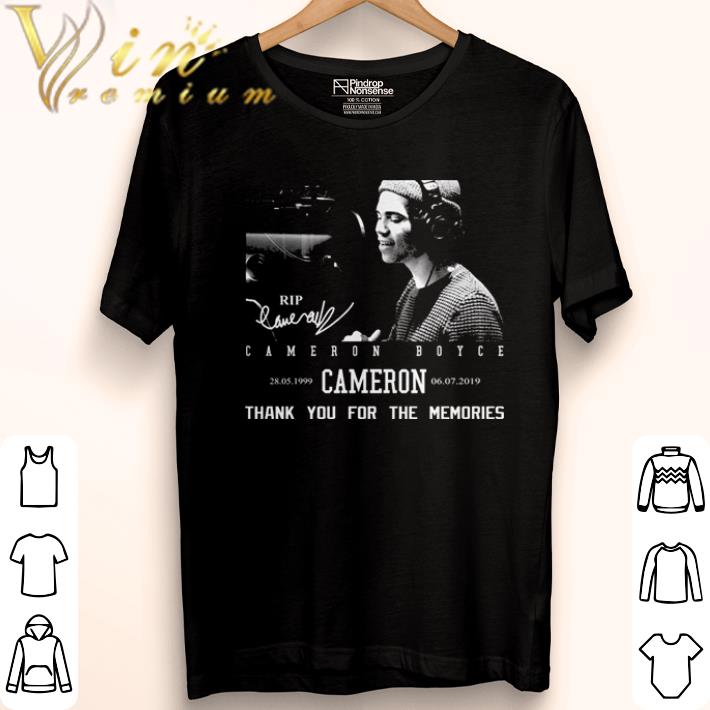 Awesome Rip Cameron Boyce 1999-2019 signature thank you for the memories shirt