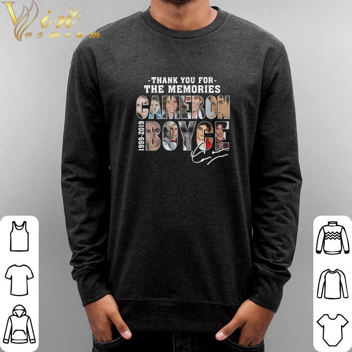 Awesome Thank you for the memories Cameron Boyce 1999-2019 signature shirt