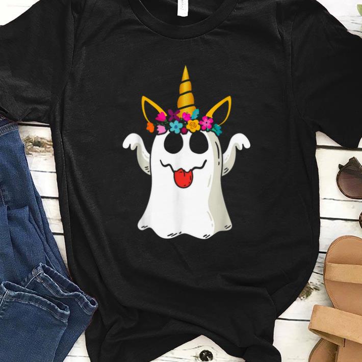 Funny Boo Ghost Unicorn Scary For Halloween Day shirt