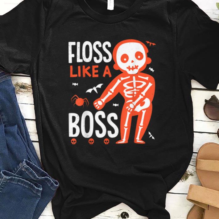 Funny Floss Like A Boss Halloween Skeleton Costume Boys Girl shirt