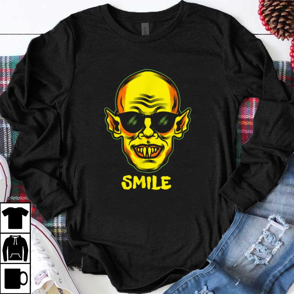 Funny Halloweens Smile Funny Halloween Vampire Scary Zombie shirt