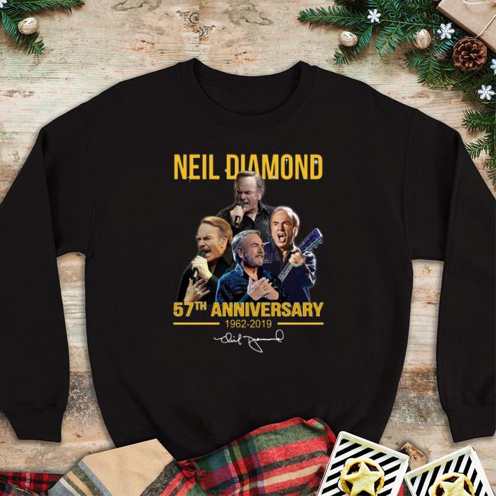 Funny Neil Diamond 57th anniversary 1962-2019 signature shirt