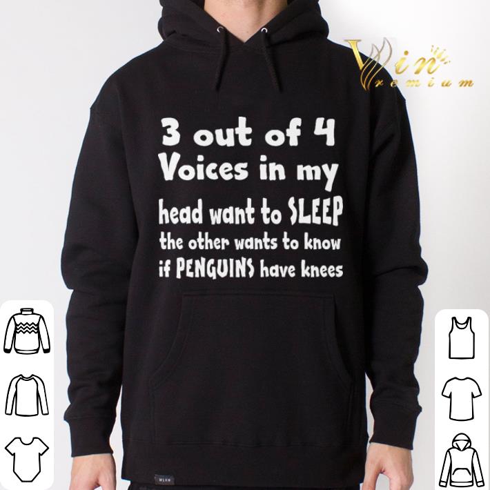 Nice 3 out of 4 voice in my head want to sleep shirt