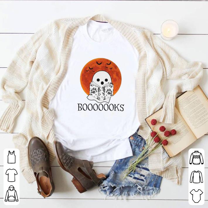 Official Halloween booooooks ghost reading books sunset shirt 6 Official Halloween booooooks ghost reading books sunset shirt