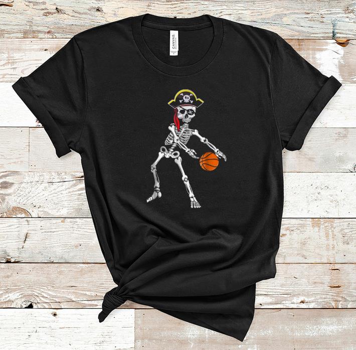 Original American Skeleton Pirate Flossing Basketball Halloween shirt