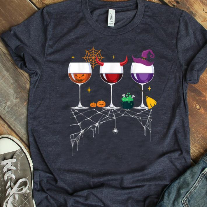 Original Glasses Of Wine Halloween Costume Pumpkin Witch shirt