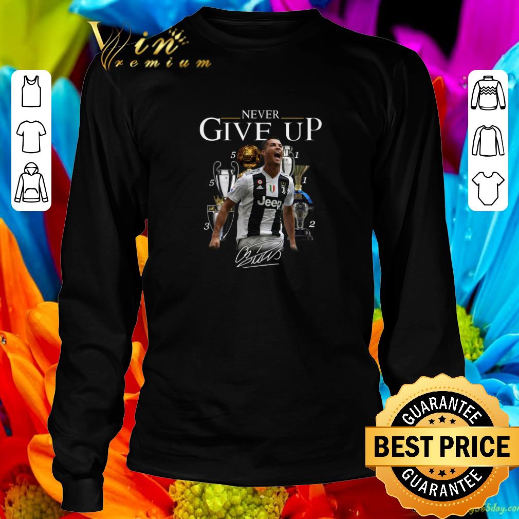 Premium Cristiano Ronaldo Never give up signature shirt