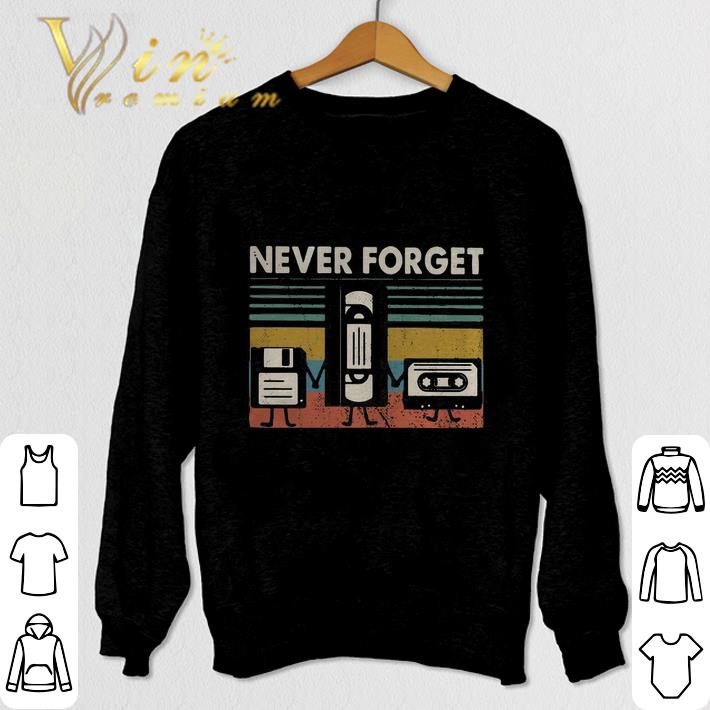 Premium Never Forget Floppy Disk VHS Cassette Tape vintage shirt