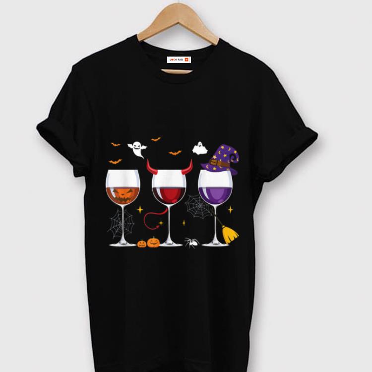 Top Glasses Of Wine Halloween Costume Funny Wine Lover shirt