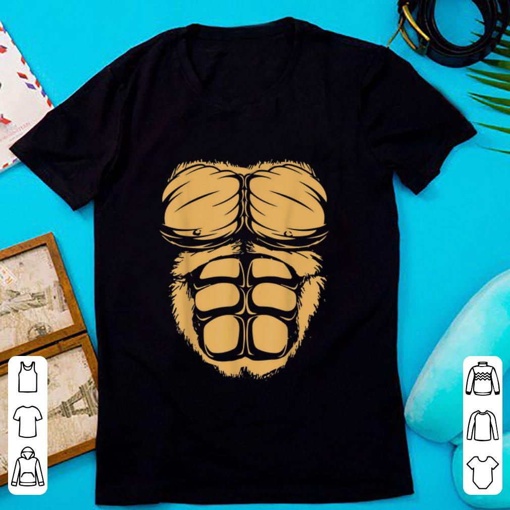 Awesome Gorilla Chest Muscles Abs Costume Halloween Easy Gift shirt