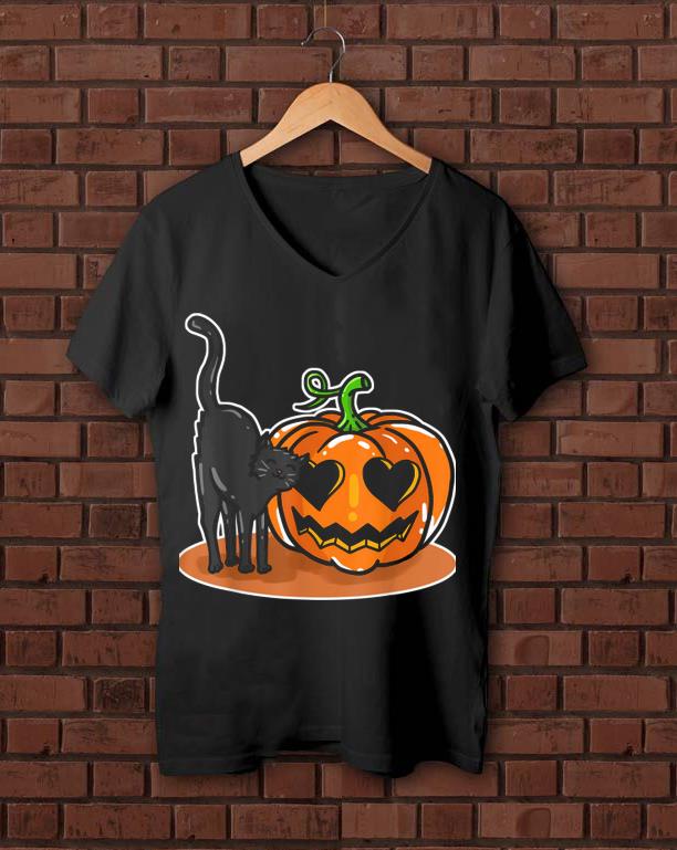 Awesome Halloween Cat Pumpkin Love shirt