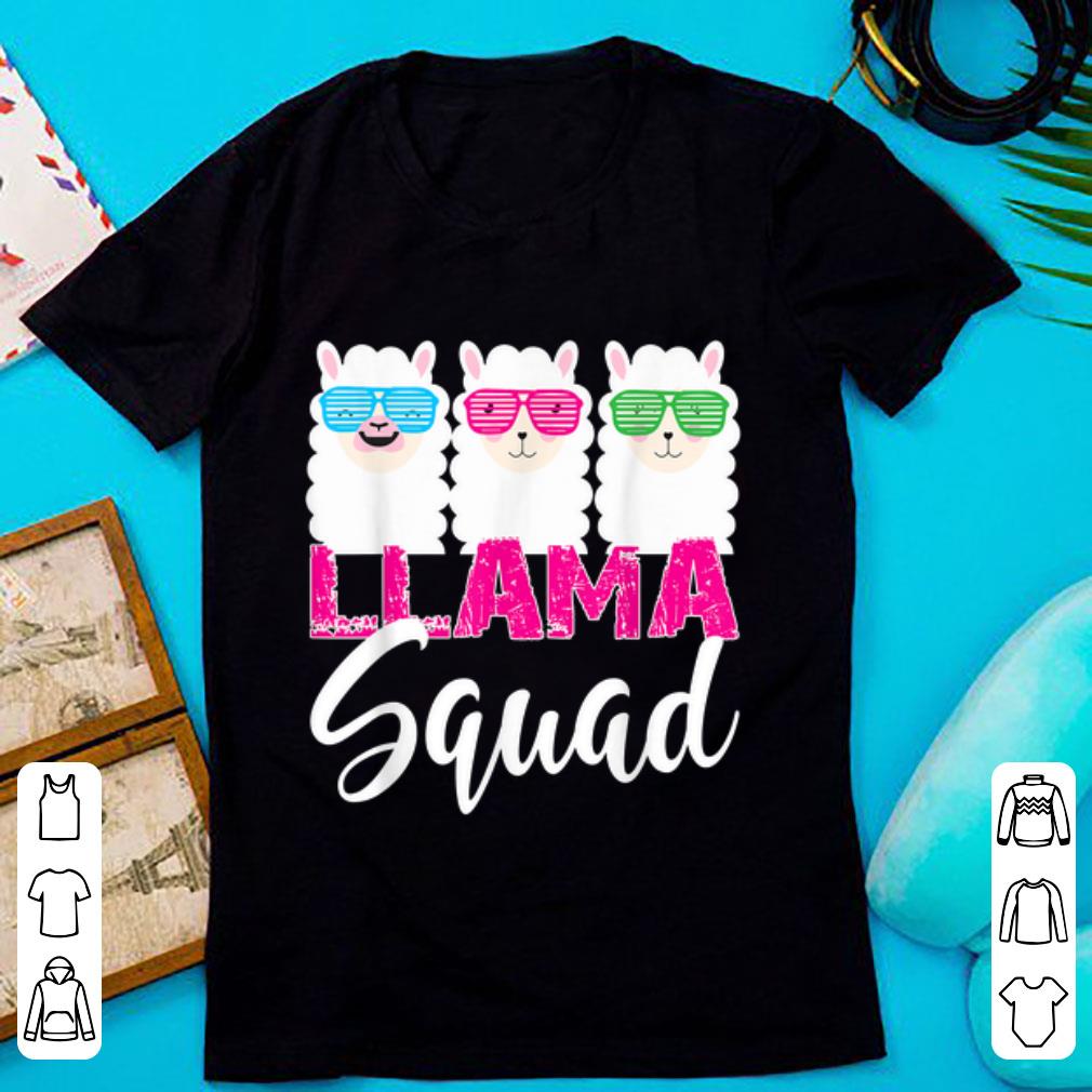 Awesome Retro 1980s Llama Funny Cute Llama Squad Birthday Gift shirt