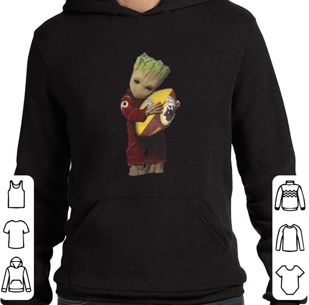 Funny Baby Groot hug Washington Redskins NFL ball shirt