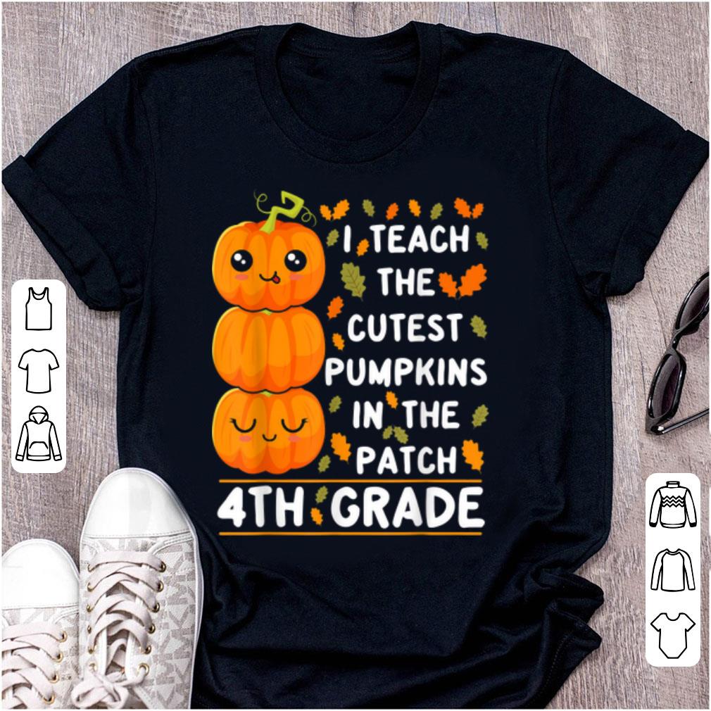 Funny Halloween 4th Grade Teacher Cutest Pumpkins shirt