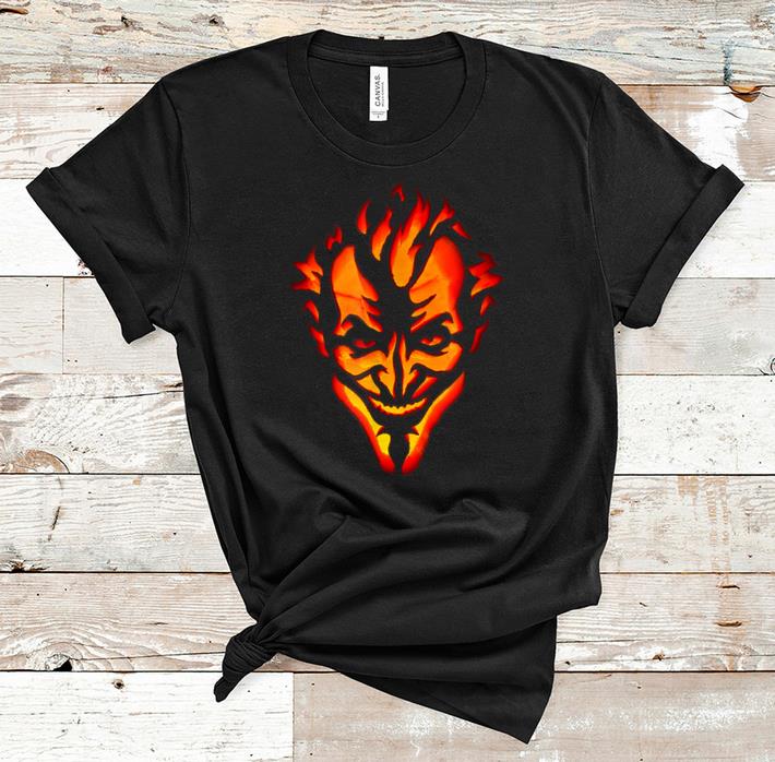Funny Joker Carved Pumpkin Jack-o-lantern Halloween shirt