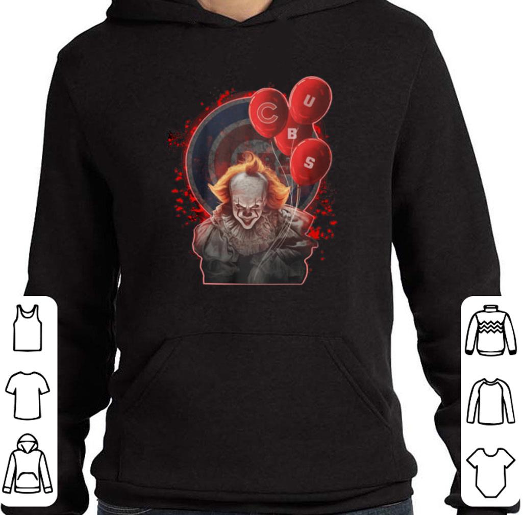 Funny Pennywise It holding balloon Chicago Cubs shirt