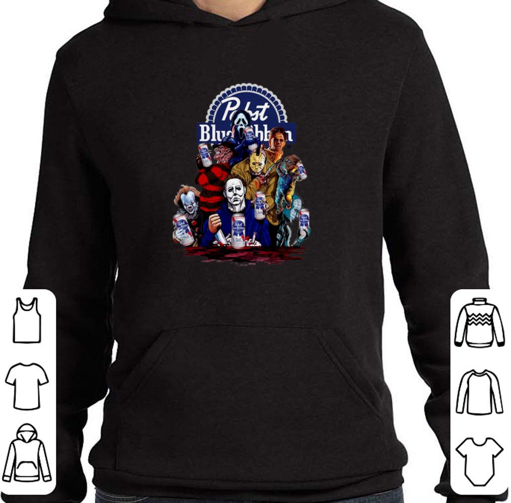 Hot Pabst Blue Ribbon Horror movie characters shirt 6 Hot Pabst Blue Ribbon Horror movie characters shirt