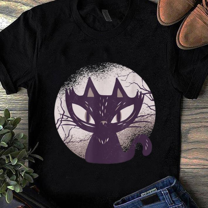 Nice Black Scary Cat Halloween Gift For Kitty Lover shirt