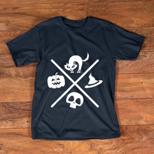 Nice Halloween Black Cat Witch Skeleton Pumpkin X Design Gift B07vzz shirt