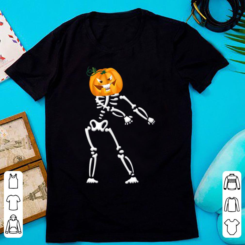 Official Cool Skeleton Pumpkin Floss Dancing Halloween Funny shirt