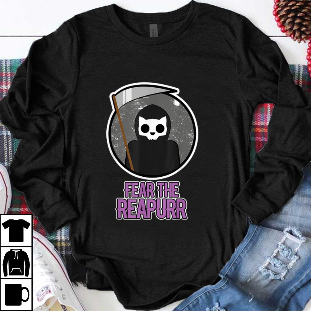 Official Funny Halloween Cat Fear the Reaper Reapurr Women Men Kids shirt