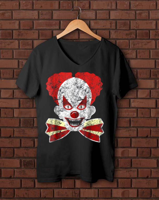 Official Scary Clown Costume Creepy Clown Mask Halloween shirt