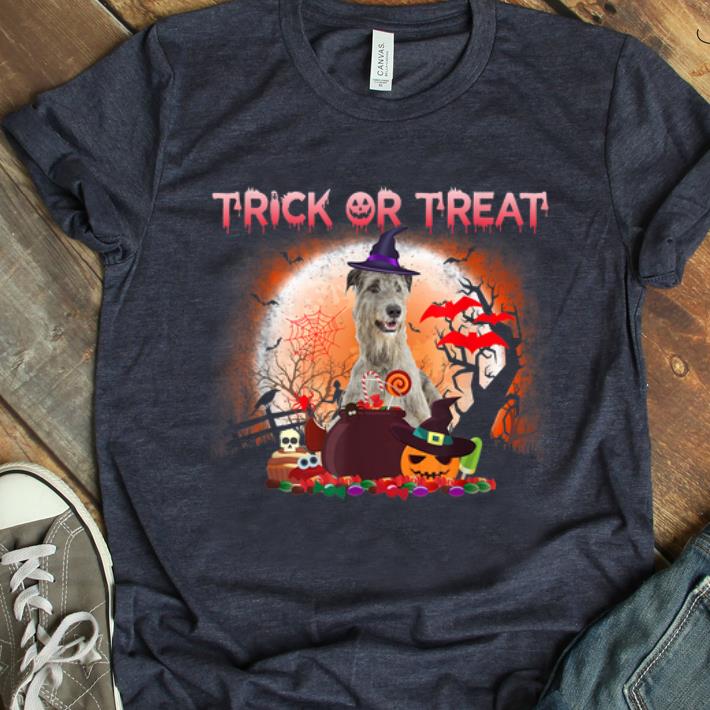 Original Cool Irish Wolfhound Halloween trick or treat shirt