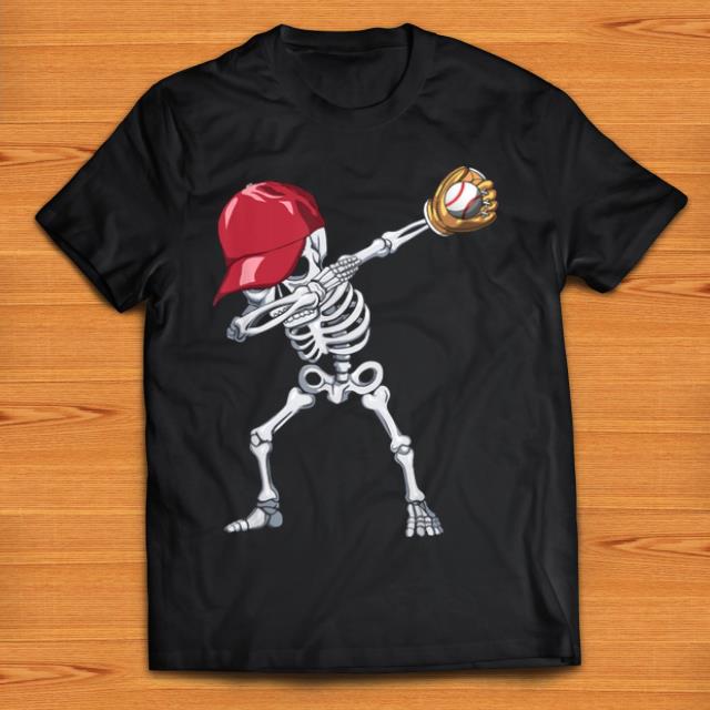 Original Halloween Boys Mens Baseball Apparel, Kids Dabbing Skeleton shirt
