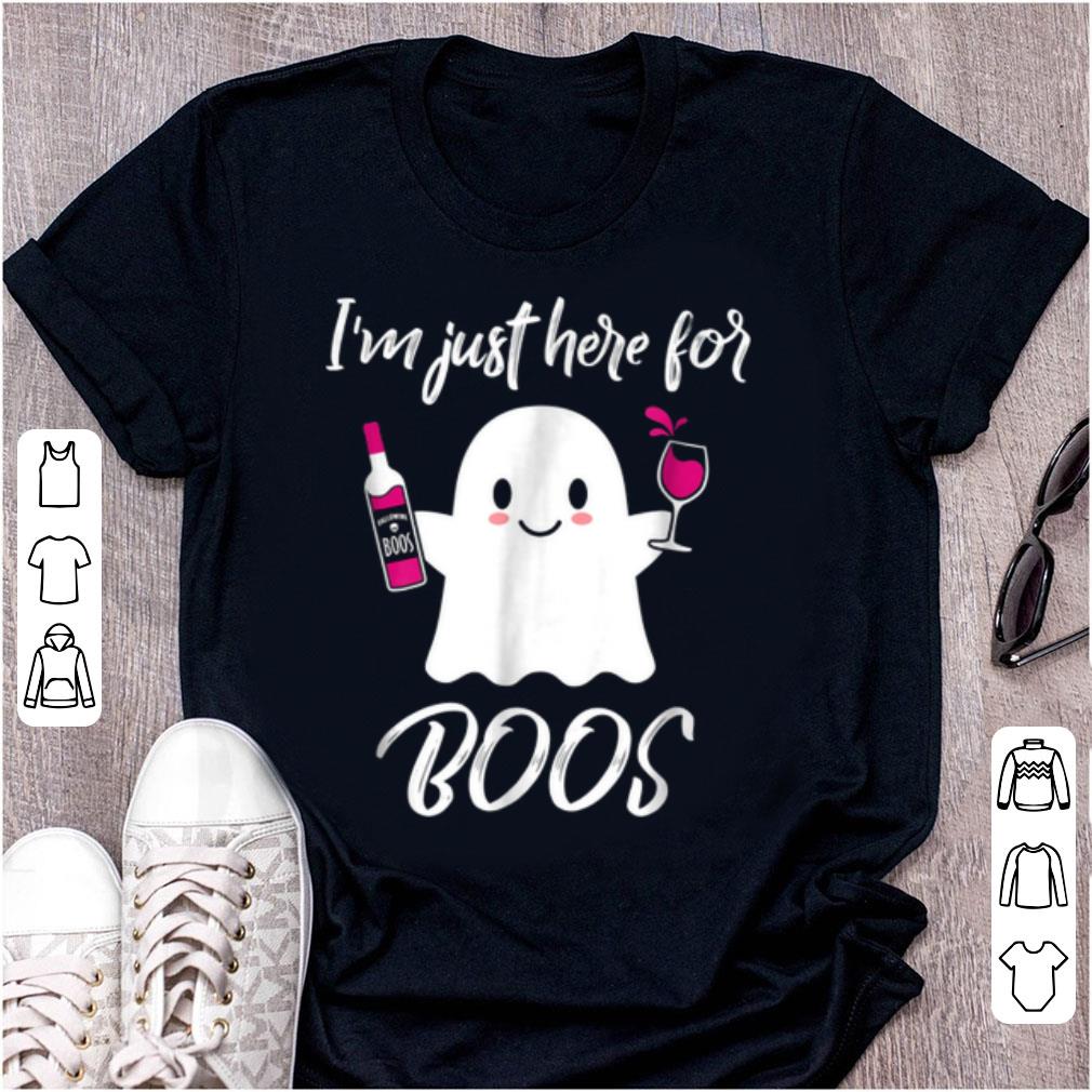 Original I'm Just Here For Boos Funny Halloween Wine shirt
